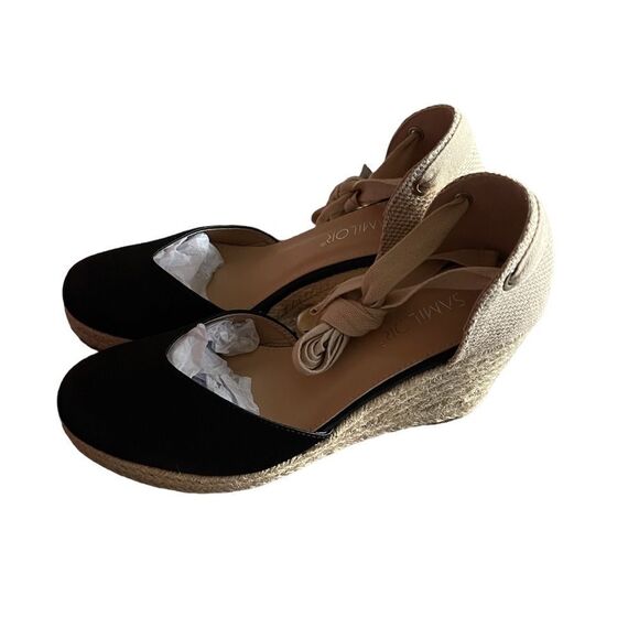 Samilor Wedge Sandals for Women Closed Toe Lace Up Espadrille - Picture 5 of 7
